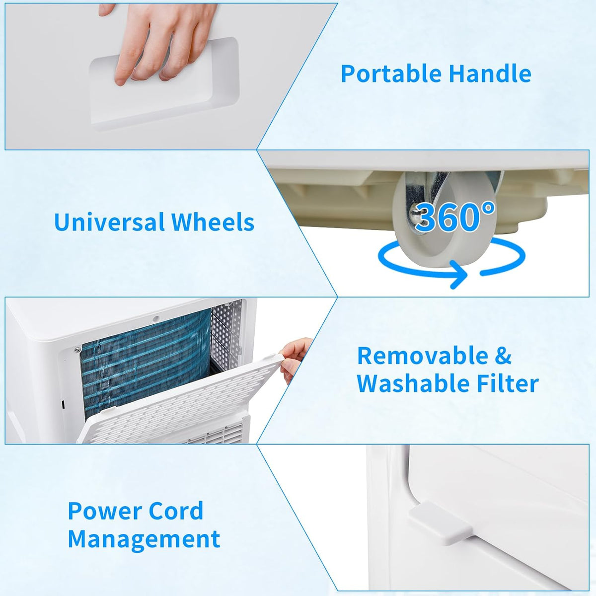 12000 BTU Portable Air Conditioner with Heating, Dehumidifier, WiFi & Remote Control